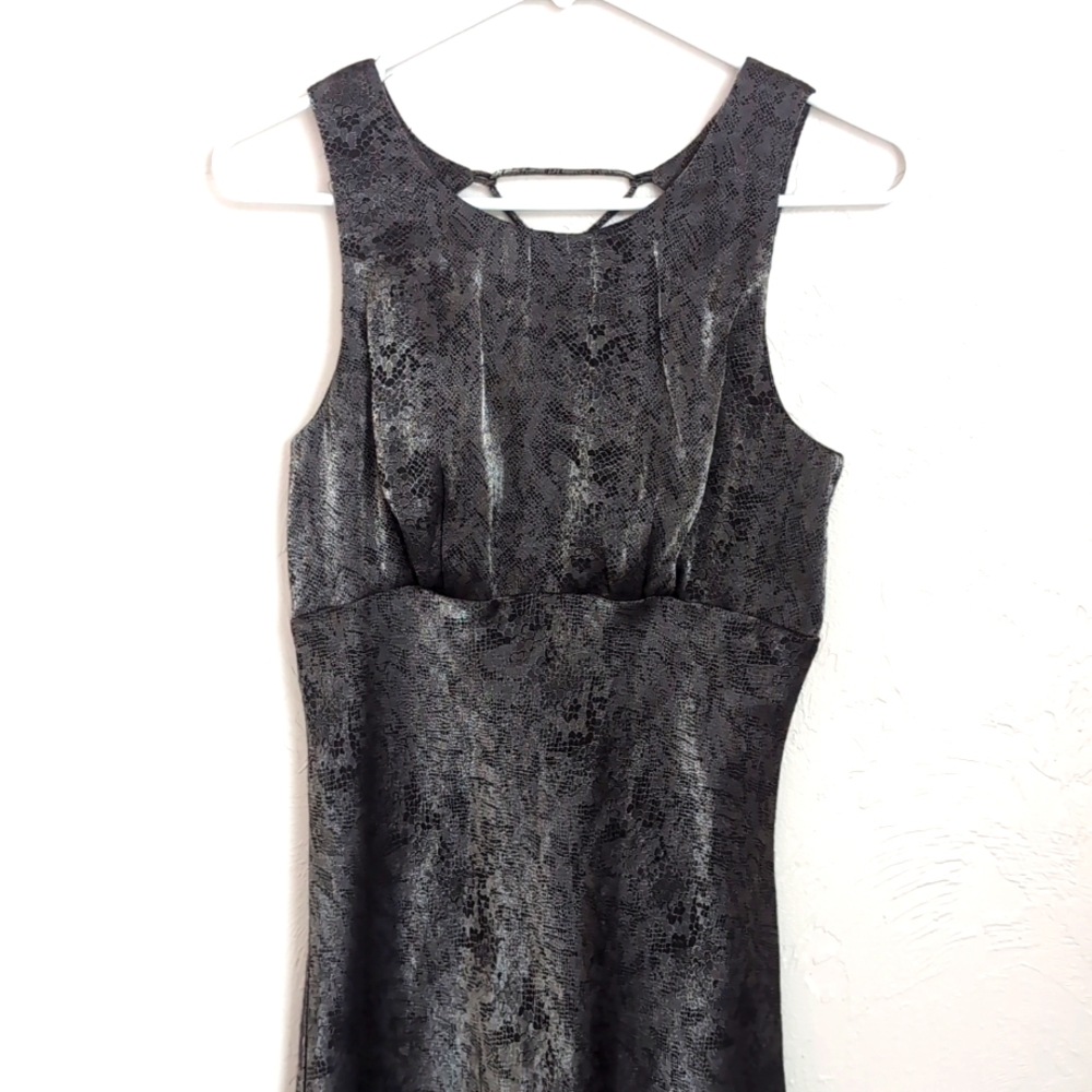All That Jazz Vintage 90's Snake Skin Print Metallic Maxi Dress Women's Size 11